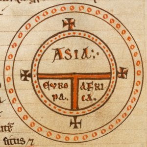 twelfth century T.O. map, British LIbrary 