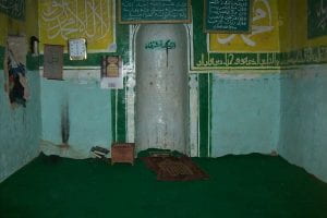 interior of one-room mosque at summit of Mount Sinai